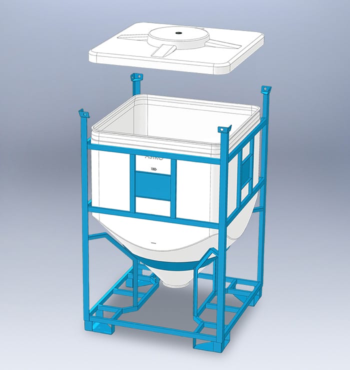 Quadratischer konischer Behälter