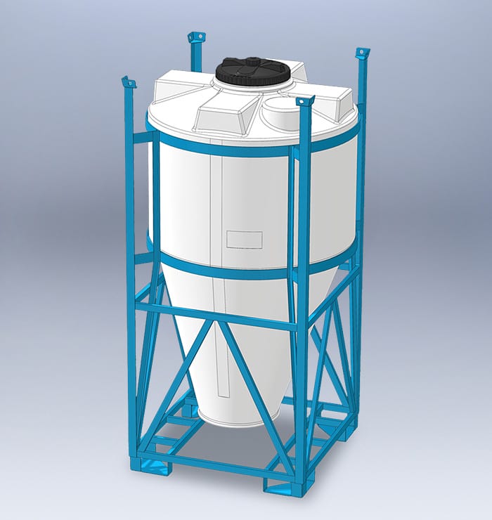 Behälter mit versetztem Konus